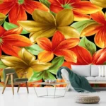 3D Flower Customized Wall Covering Design | Bring Nature's Elegance Indoors - 305
