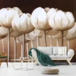 3D Flower Customized Wall Covering Design | Bring Nature's Elegance Indoors - 315