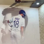 Champion’s Wall – 3D Customized Virat Kohli Wall Covering | Premium Non-Woven Print