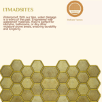 ITMADSITES Self-Adhesive 3D Golden Honey Comb Acrylic Mosaic Tile Box ( 55 Pc Per Box ) - Premium Decor Solution - Image 2