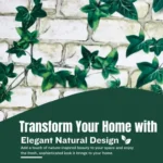 ITMADSITES White Brick with Leaves Wall Papers - Trusted Premium Vinyl Brick Wallpaper for Stunning Home Decor (45 x 500 cm) - Image 2