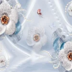 Transform Your Walls with Latest Flowers Design Customized Wallpaper (Print on Demand)- 47