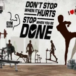 print on demand 3D customized gym wallpaper -21