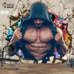 print on demand 3D customized gym wallpaper - 20