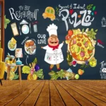 print on demand 3D customized wallpaper design for shop, restaurant, Hotel - 02